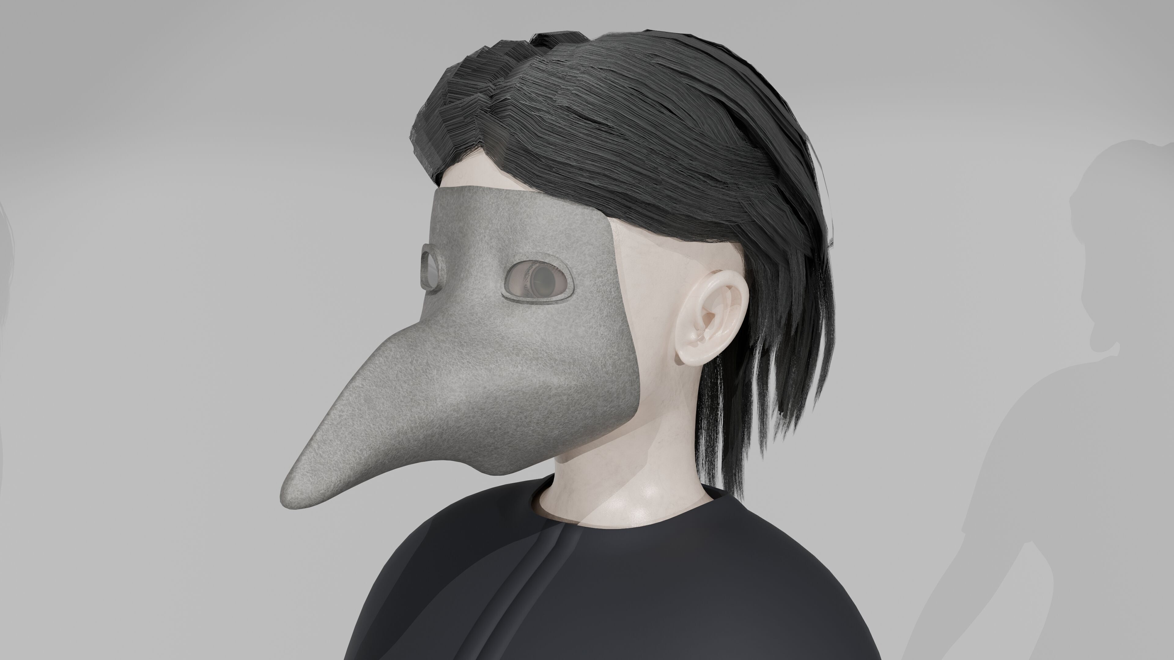 Plague Doctor 3D model_6