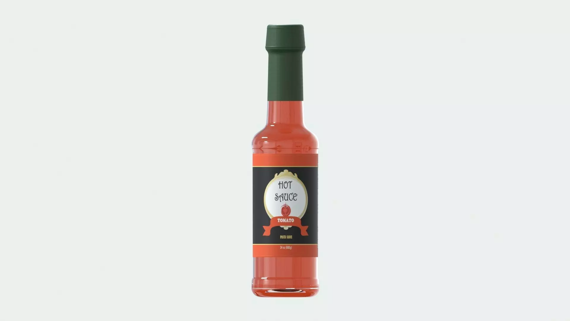 Hot Sauce Low-poly 3D model