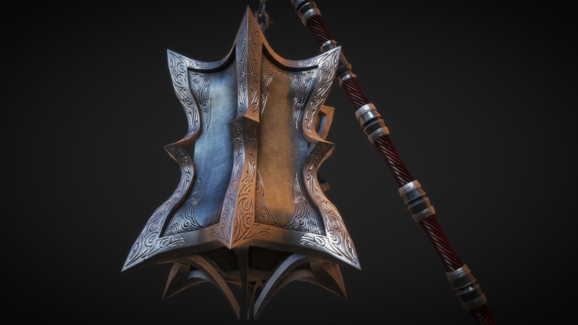 ThalDaras the Sanguine Mace 3D model_1