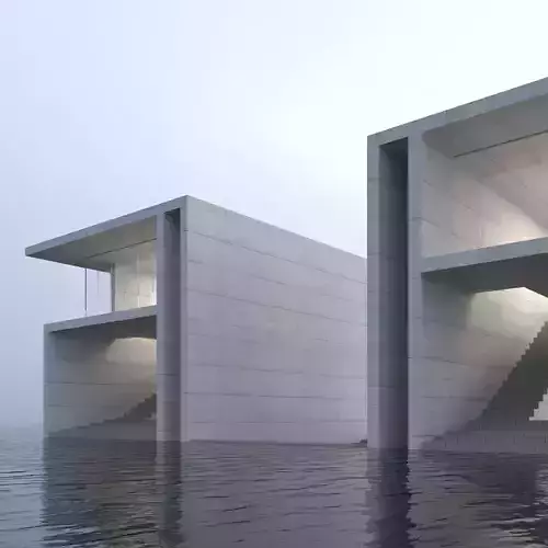 ocean house Low-poly 3D model