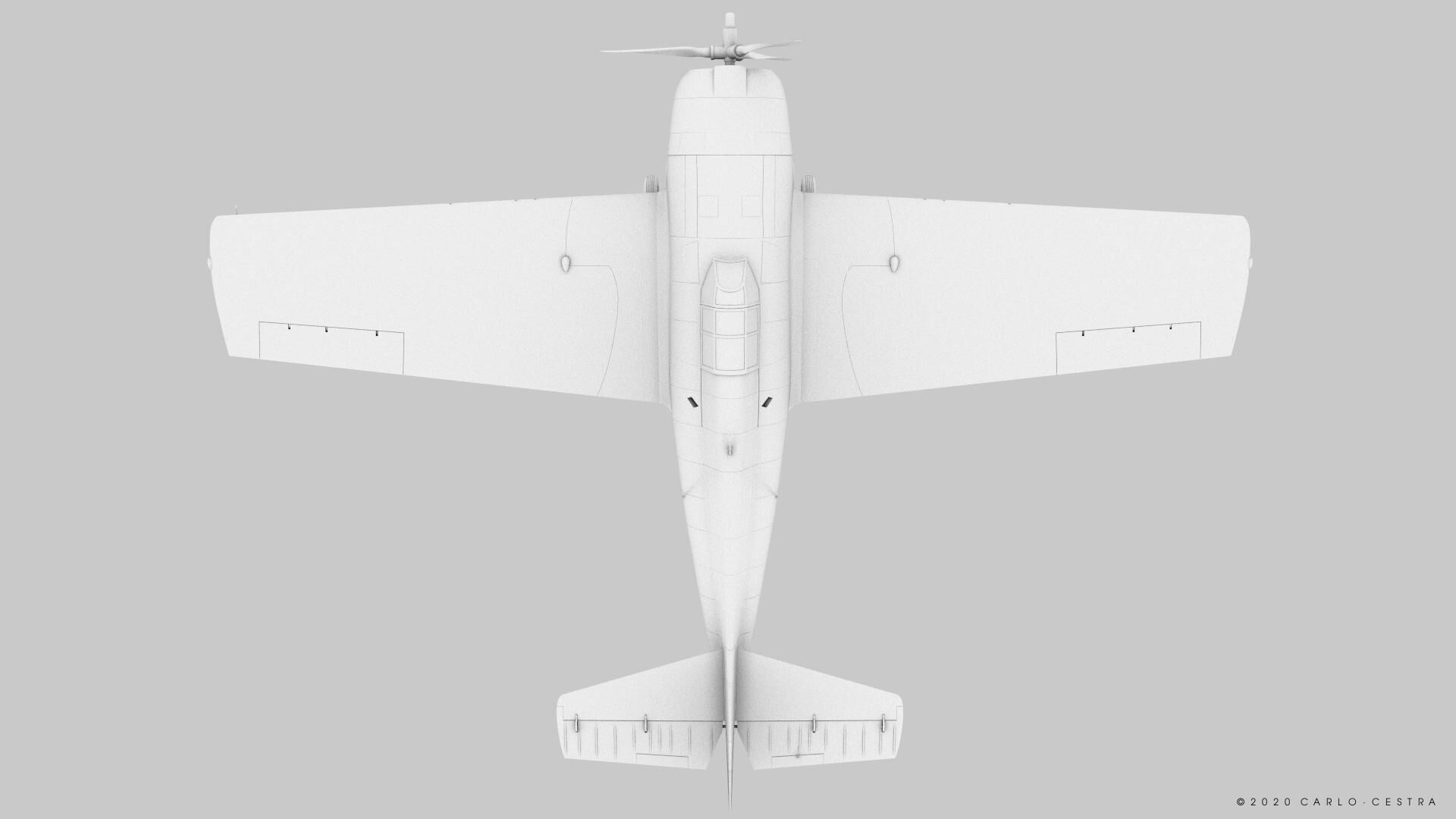 F4F-4 9-GF-7 - Not rigged Low-poly 3D model_44
