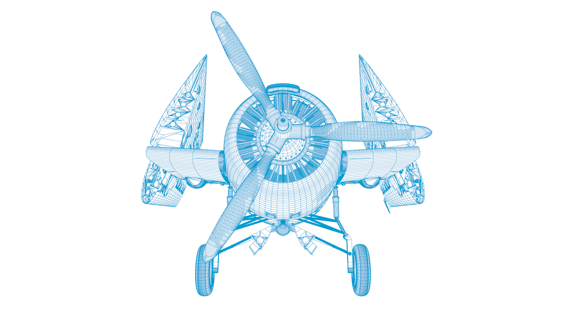 F4F-4 9-GF-7 - Not rigged Low-poly 3D model_71