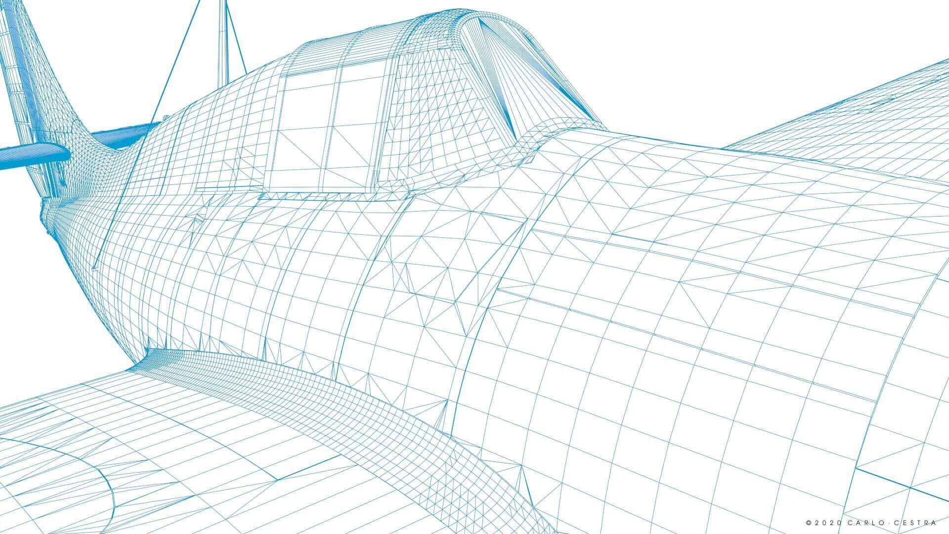 F4F-4 9-GF-7 - Not rigged Low-poly 3D model_58