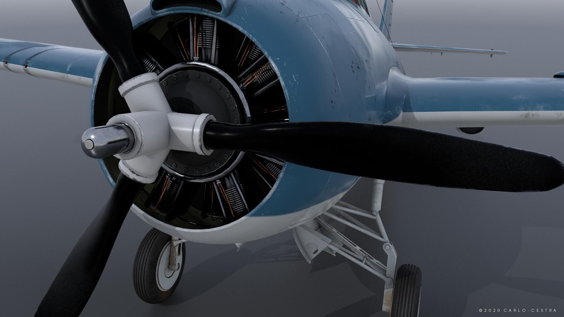 F4F-4 9-GF-7 - Not rigged Low-poly 3D model_16