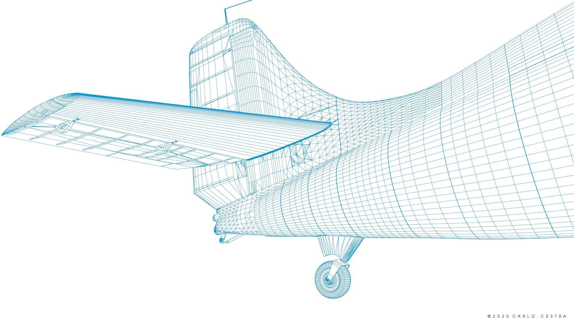 F4F-4 9-GF-7 - Not rigged Low-poly 3D model_60