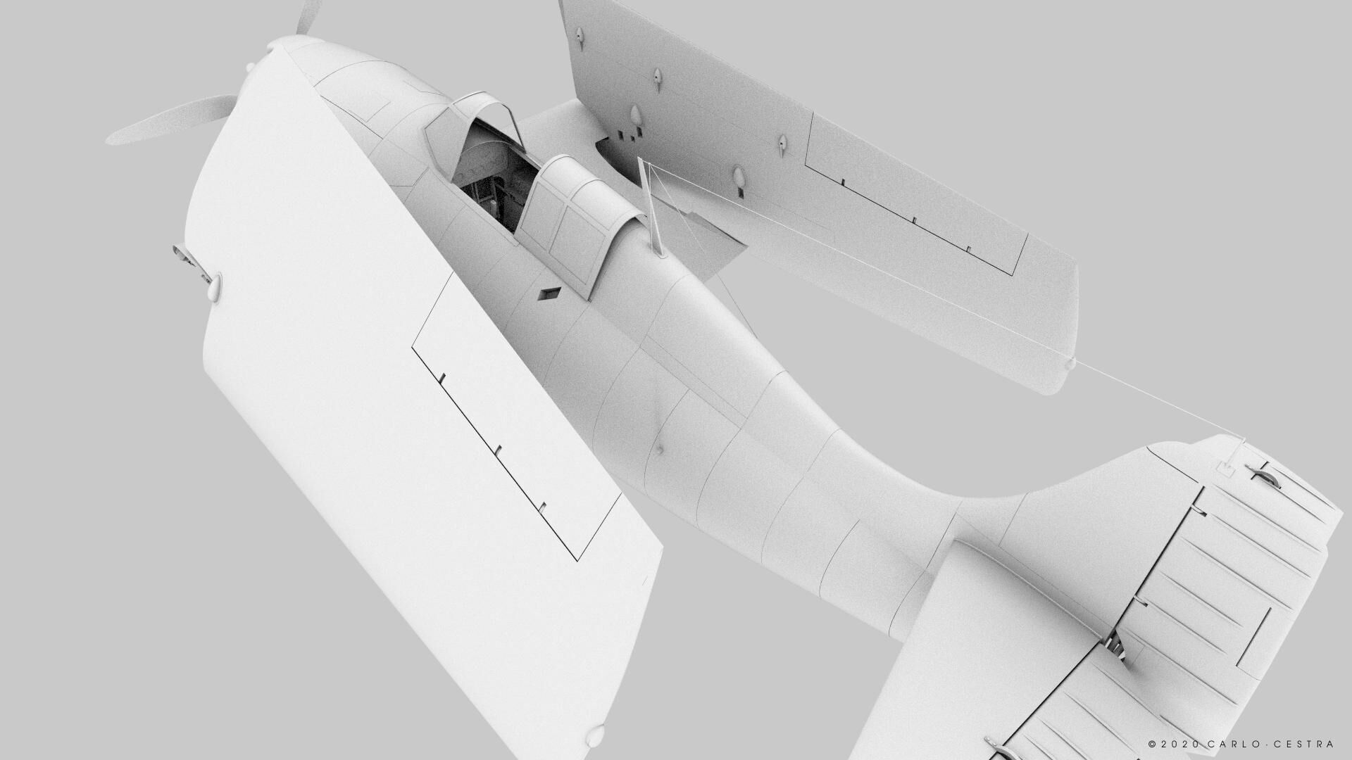 F4F-4 9-GF-7 - Not rigged Low-poly 3D model_55