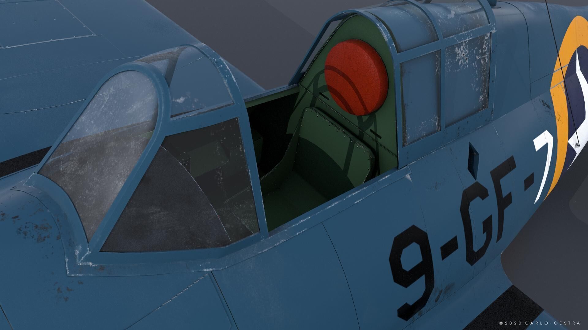 F4F-4 9-GF-7 - Not rigged Low-poly 3D model_20