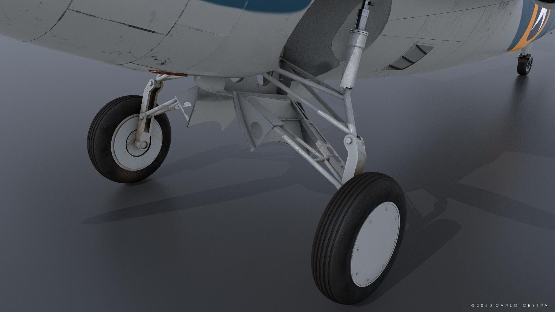 F4F-4 9-GF-7 - Not rigged Low-poly 3D model_7