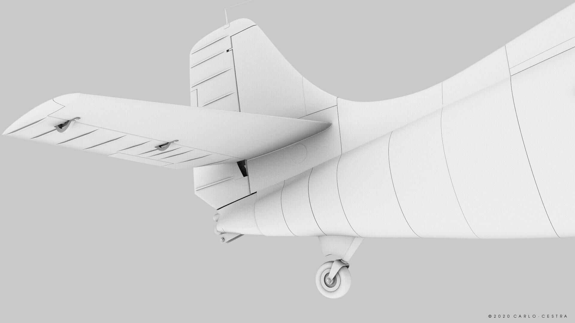 F4F-4 9-GF-7 - Not rigged Low-poly 3D model_38