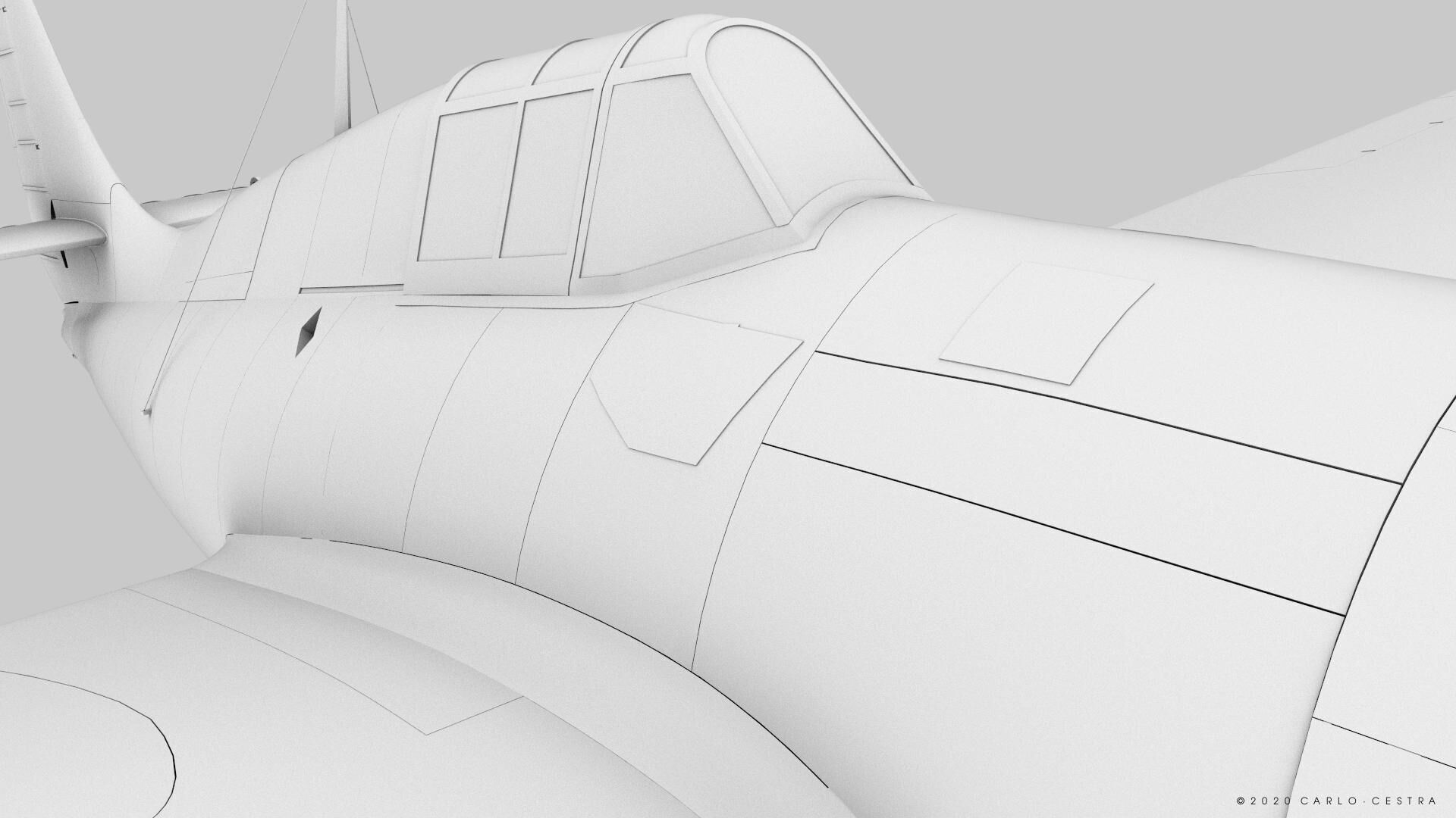 F4F-4 9-GF-7 - Not rigged Low-poly 3D model_34