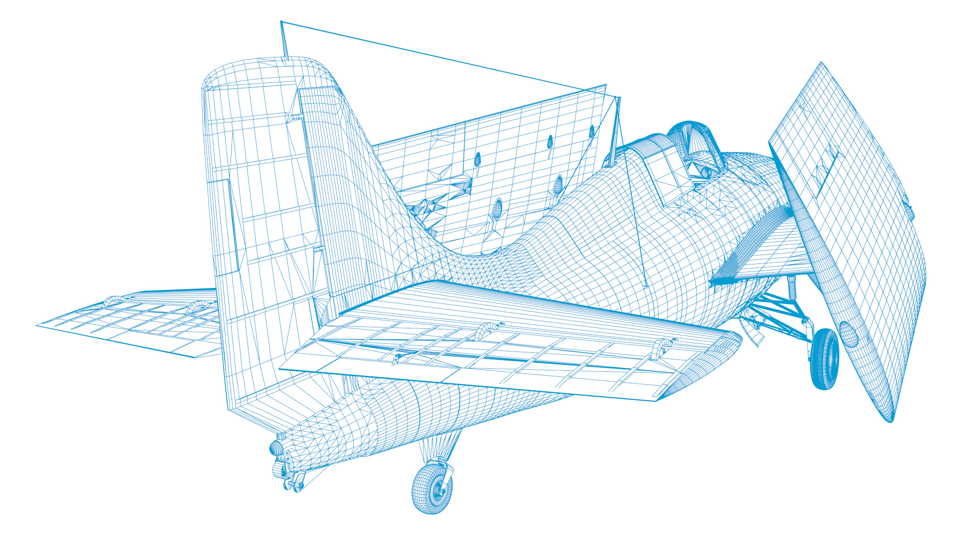 F4F-4 9-GF-7 - Not rigged Low-poly 3D model_69