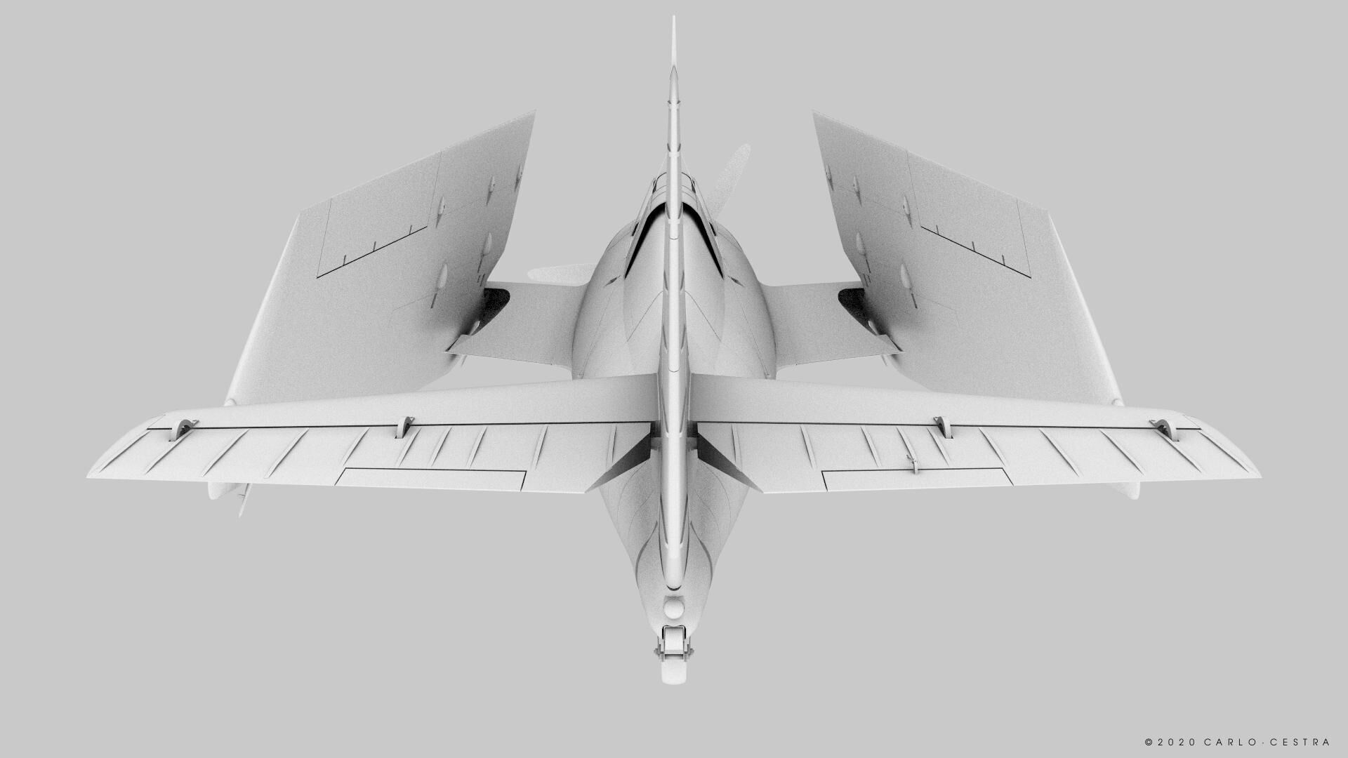 F4F-4 9-GF-7 - Not rigged Low-poly 3D model_53