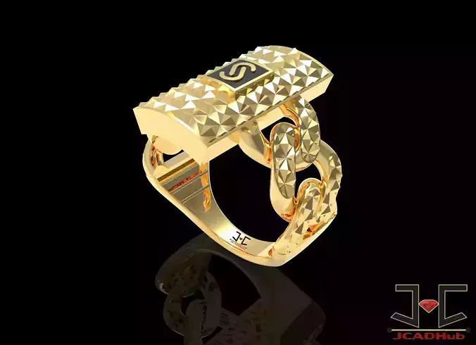 0218 - Cuban Chain Turkey Gents Ring