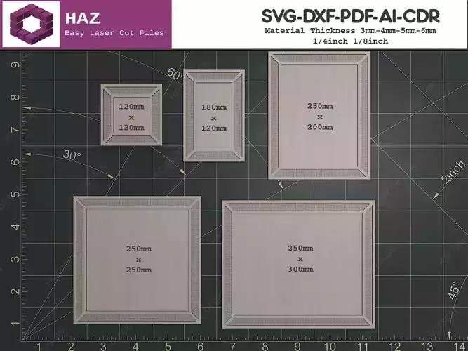 Cane Pattern Frame Set 069