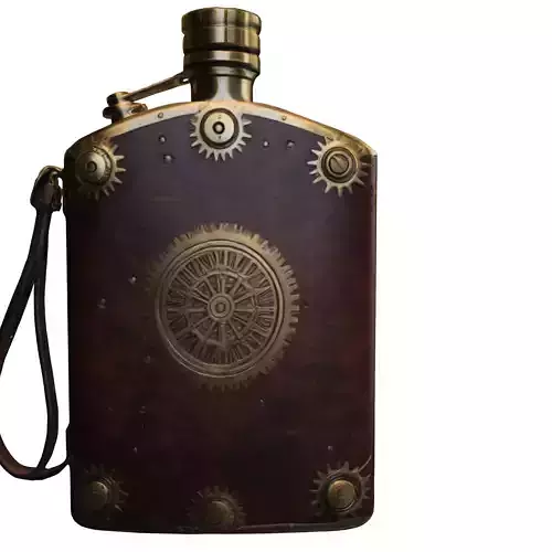 Steampunk Gear Flask