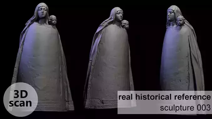 Wooden sculpture 003 3D print model