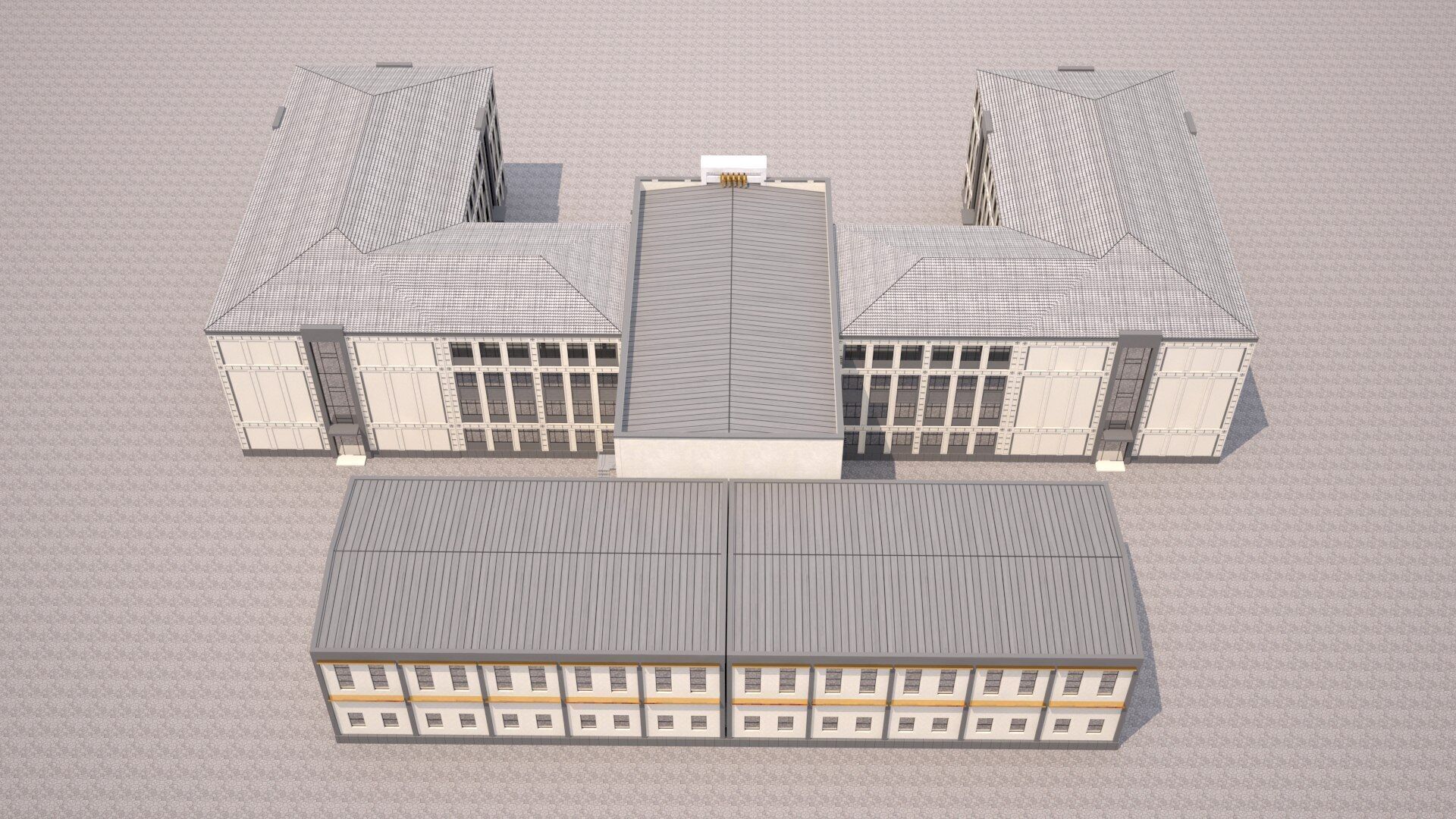 school Low-poly 3D model_11