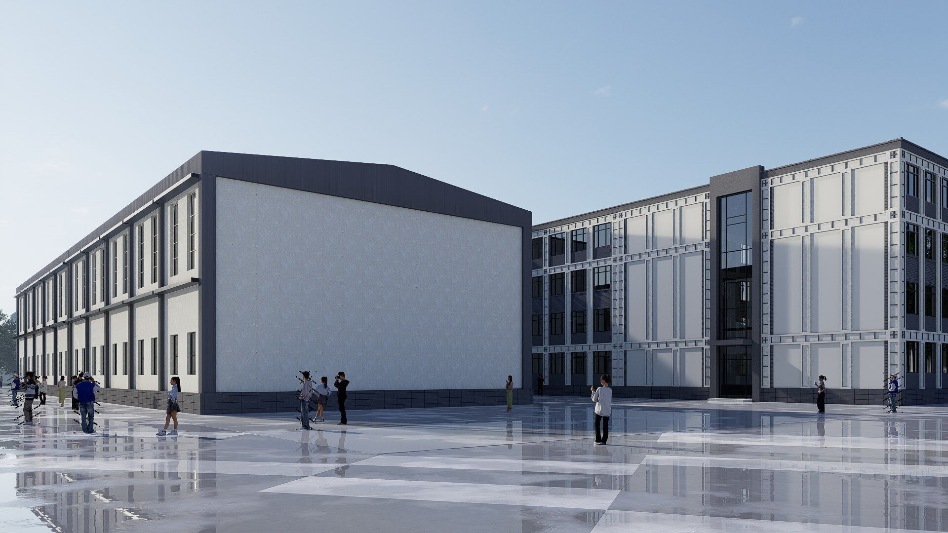 school Low-poly 3D model_8