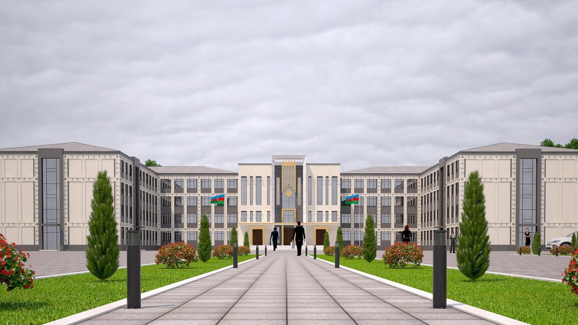 school Low-poly 3D model_10