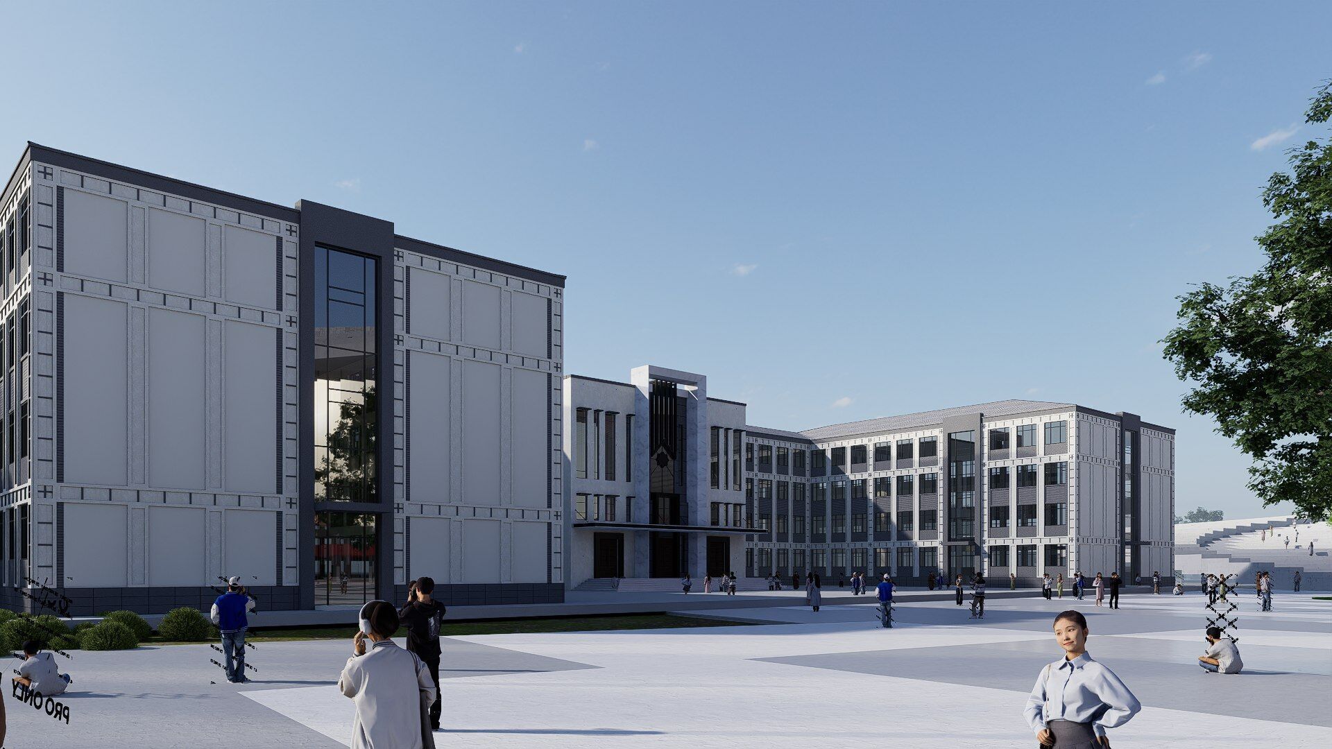 school Low-poly 3D model_2