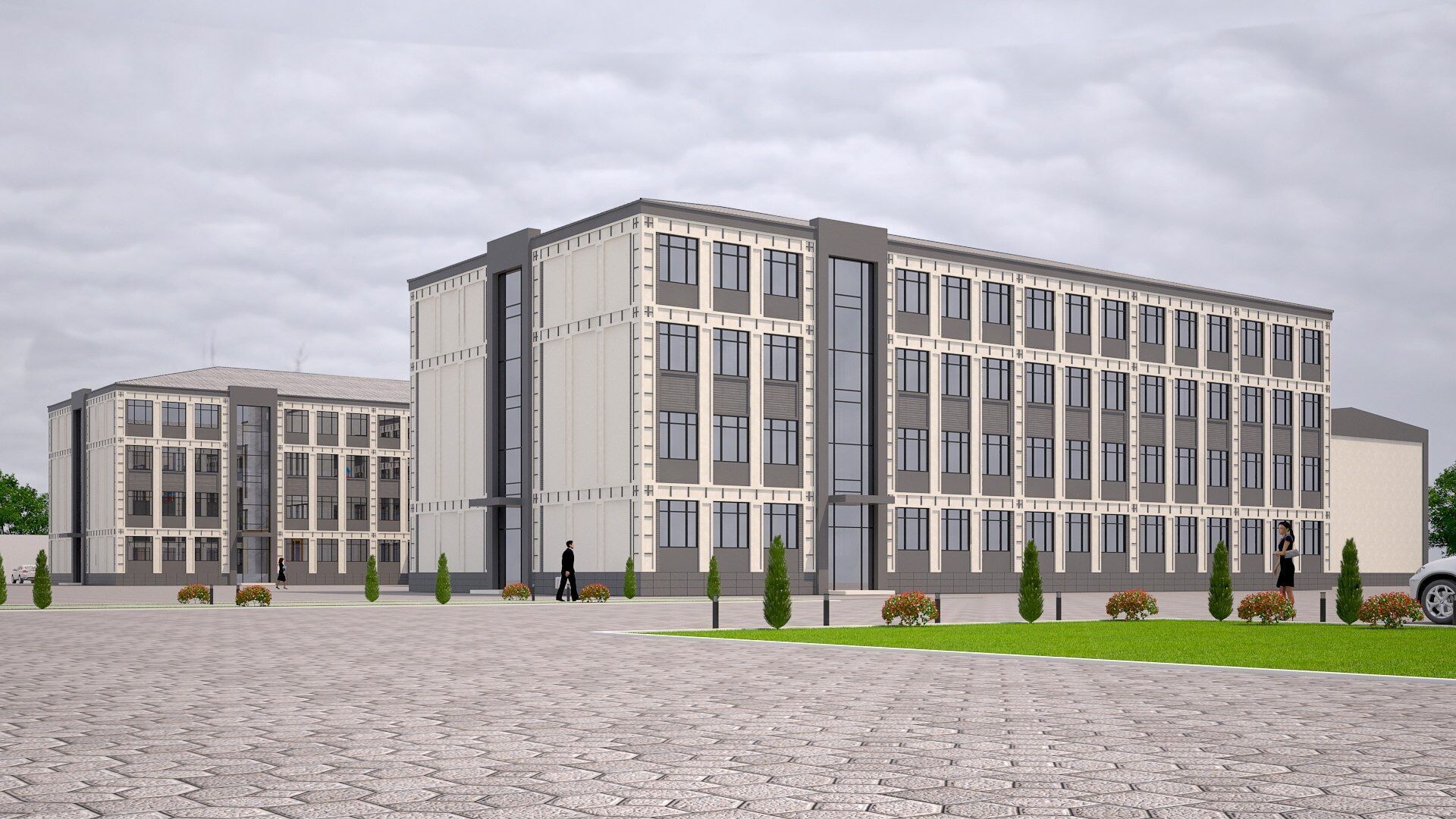 school Low-poly 3D model_6