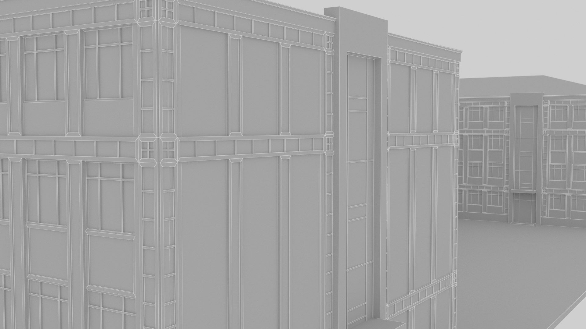 school Low-poly 3D model_13