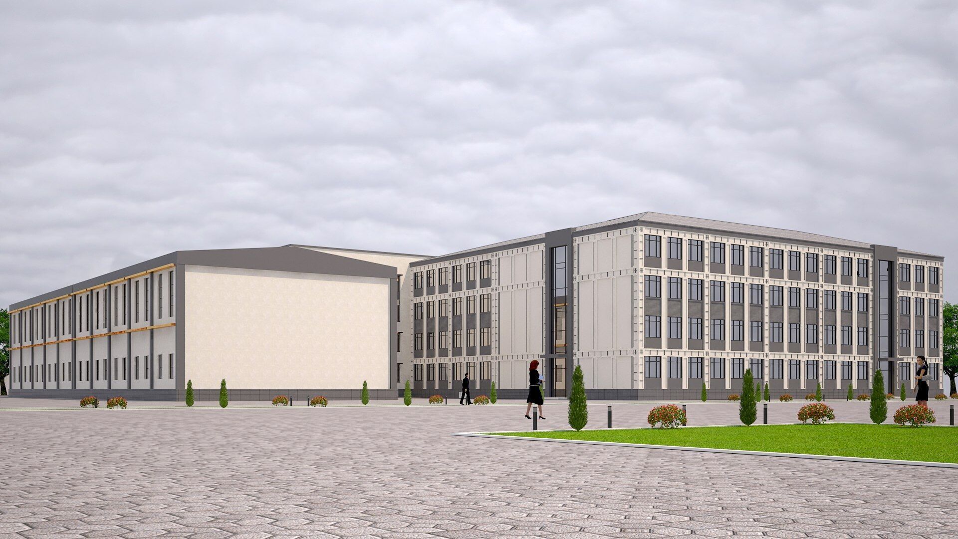 school Low-poly 3D model_7