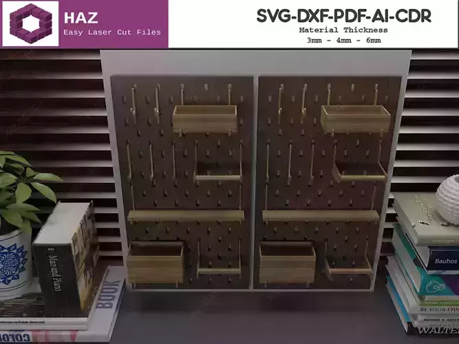 Laser Cut Pegboard Wall 081