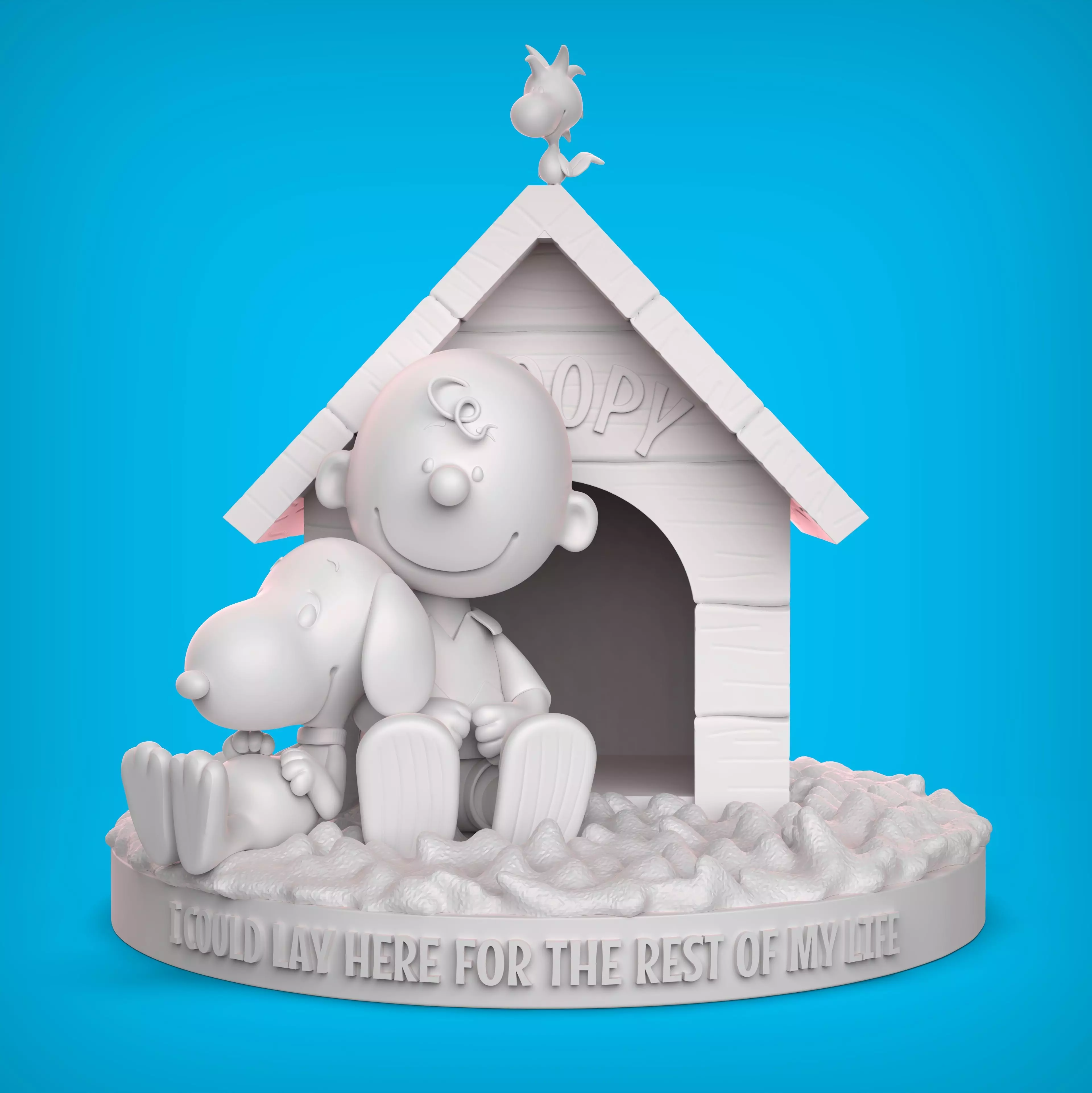 SNOOPY DIORAMA 3D print model_5