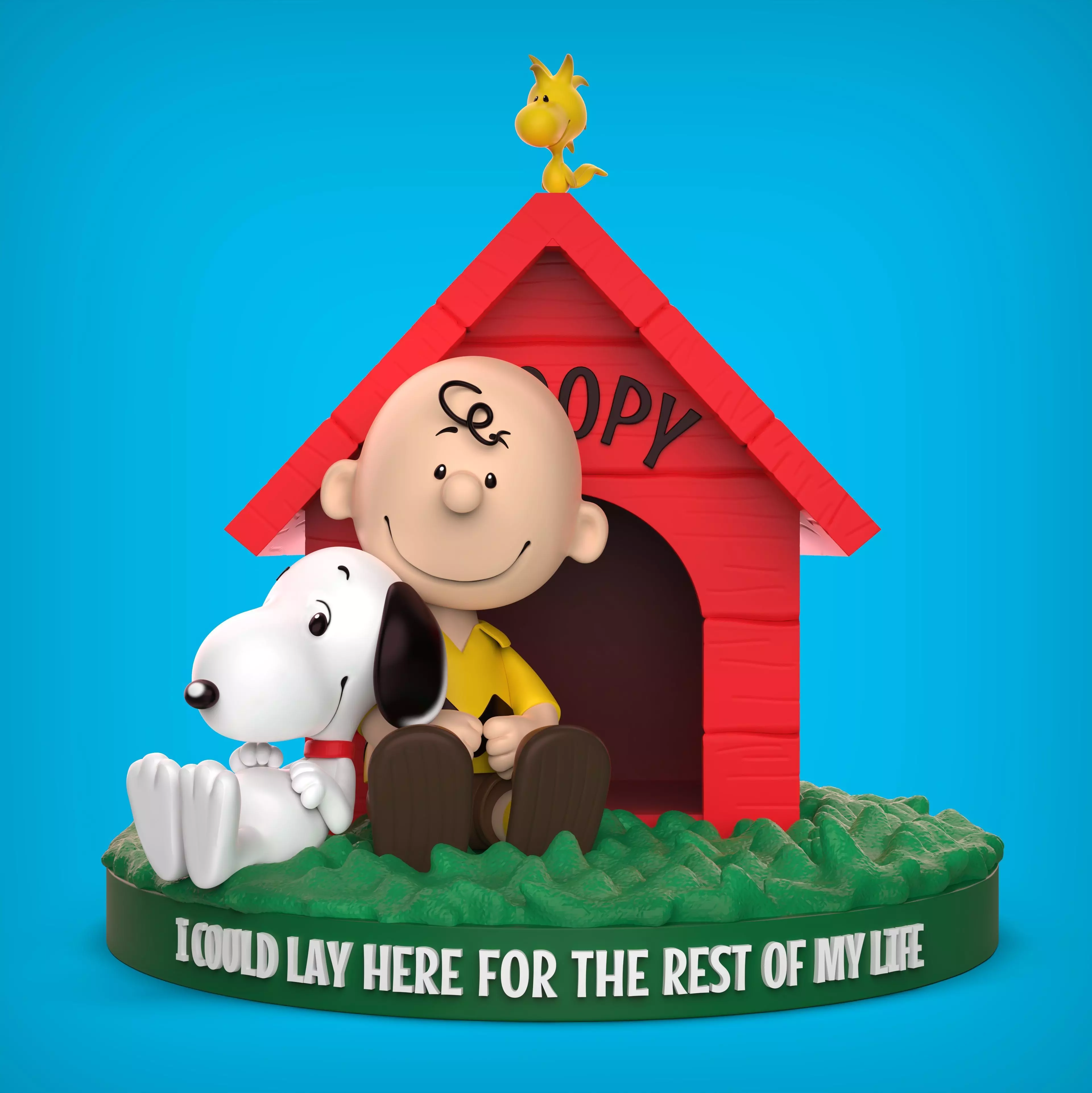 SNOOPY DIORAMA 3D print model_0