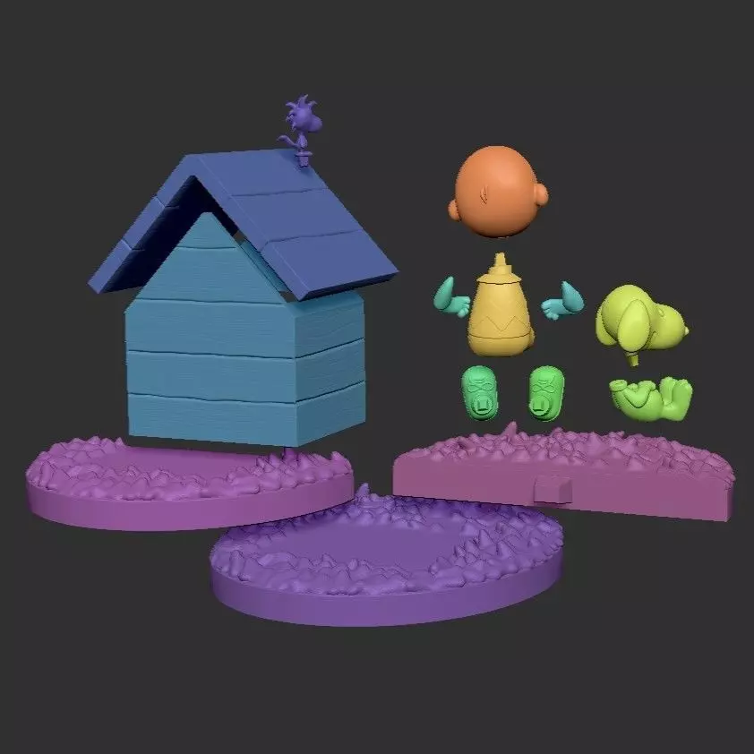 SNOOPY DIORAMA 3D print model_7