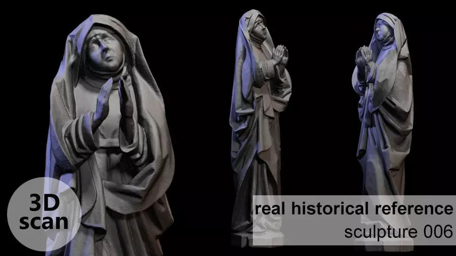 Wooden sculpture 006 3D print model