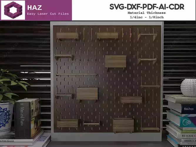 Skadis Pegboard Laser Cut 083 3D print model