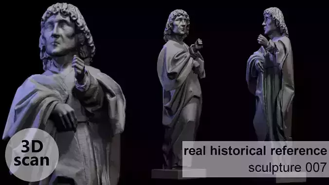 Wooden sculpture 007 3D print model