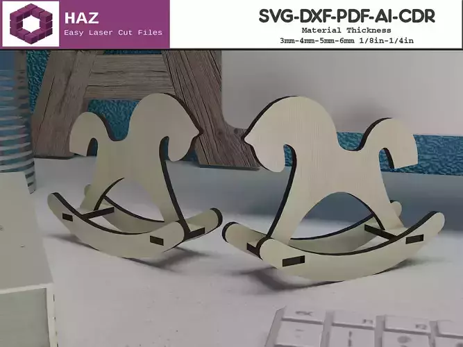 Laser Rocking Horse Toy 087