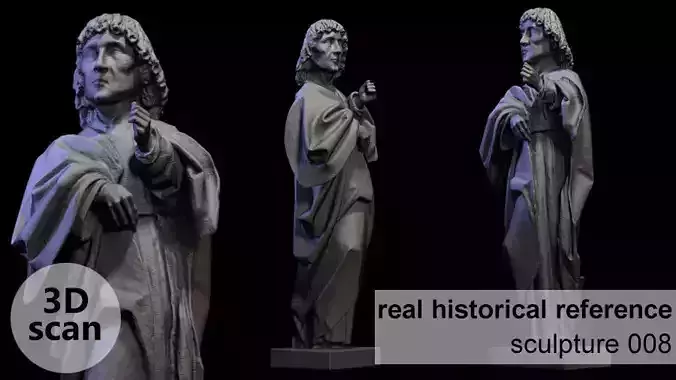 Wooden sculpture 008 3D print model