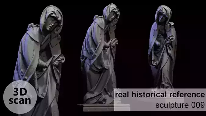 Wooden sculpture 009 3D print model