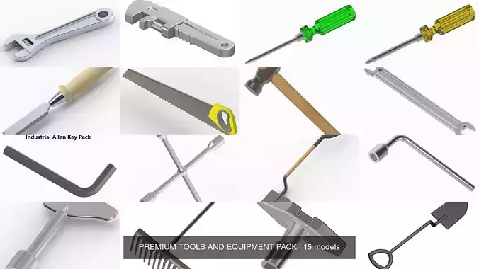 PREMIUM TOOLS AND EQUIPMENT PACK 3D Model Collection