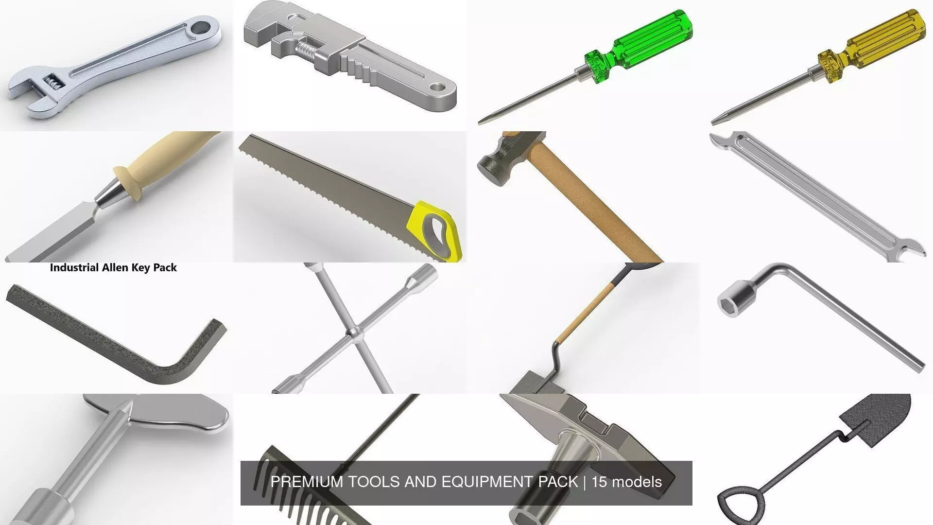 PREMIUM TOOLS AND EQUIPMENT PACK 3D Model Collection_0