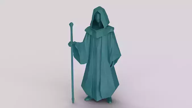 Low Poly Mystic Wizard