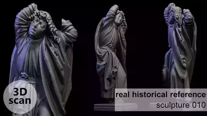 Wooden sculpture 010 3D print model