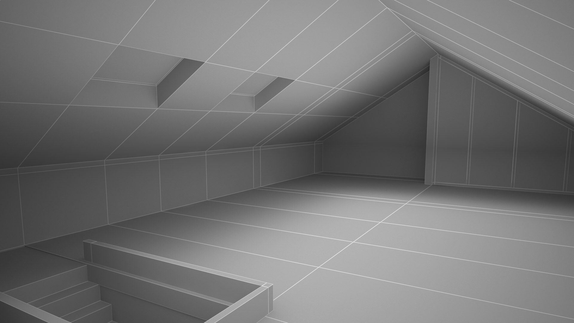 Modern House Low-poly 3D model_13