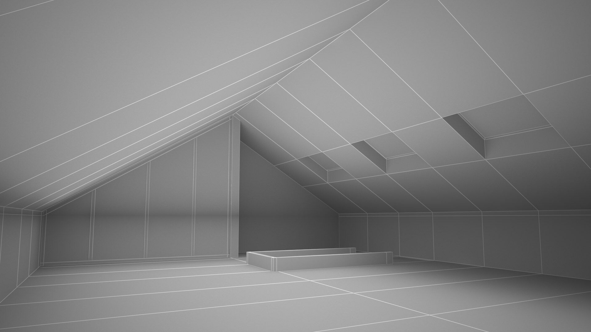 Modern House Low-poly 3D model_8