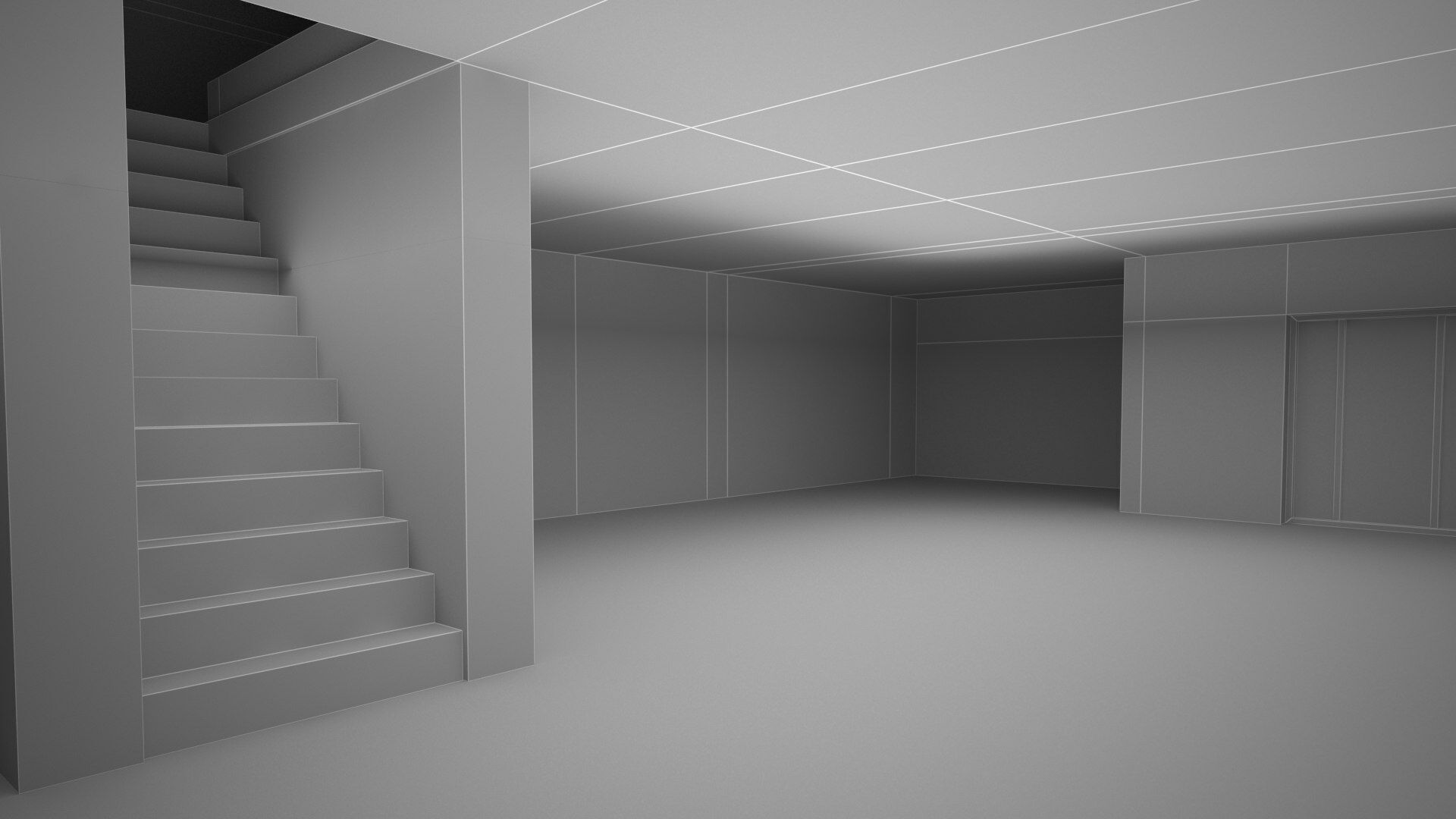 Modern House Low-poly 3D model_12