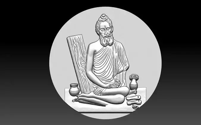 Lokenath Baba CNC 3D model print