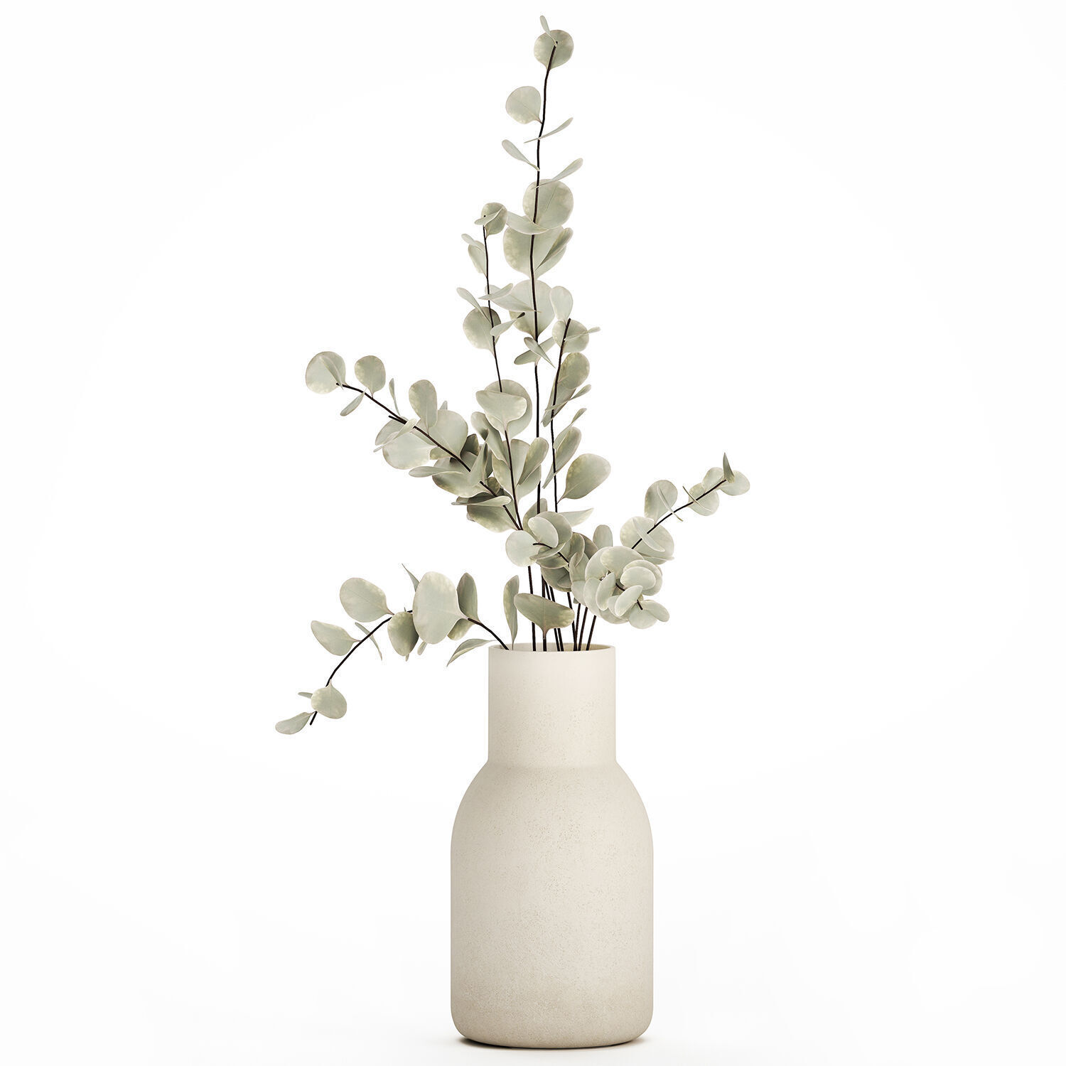 Bouquet Of Dried Flowers From Branches Eucalyptus 528 3D model_7