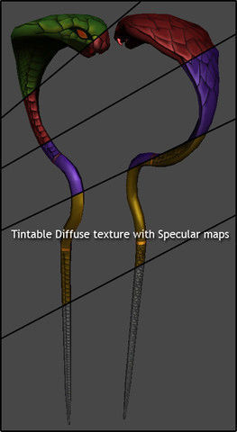 Magic Staff Bundle Low-poly 3D model_4