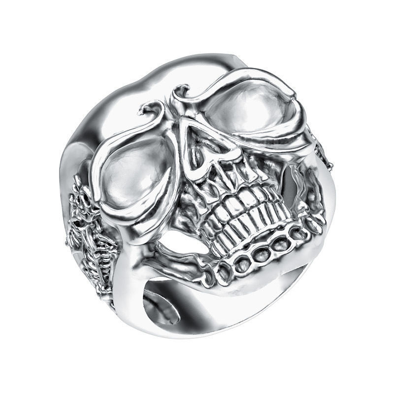 Ring 005 skull 3D print model_0