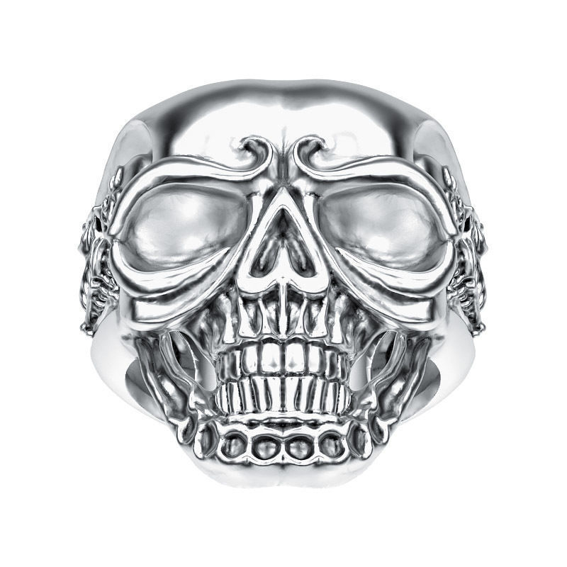 Ring 005 skull 3D print model_1