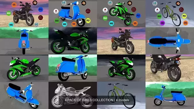 4 PACK OF BIKES COLLECTION 